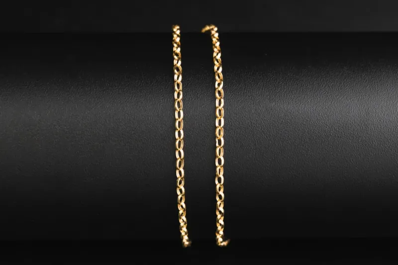 9ct Yellow Gold Anchor Link Chain 18" 1.5g