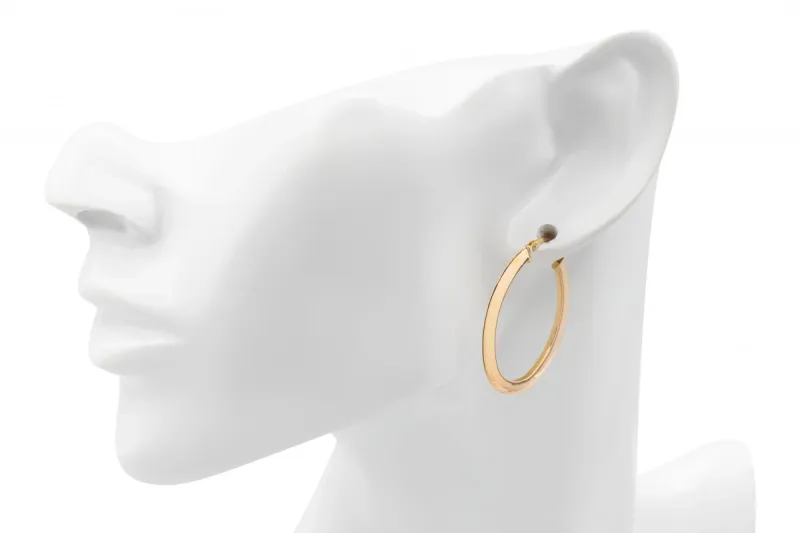 9ct Yellow Gold Hoop Earrings 1.9g