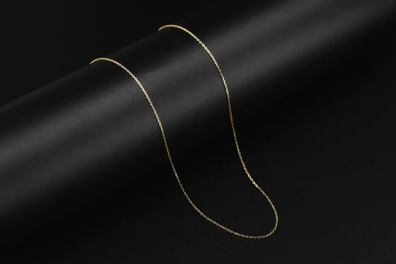 14ct Yellow Gold Thin Anchor Link Chain 17"