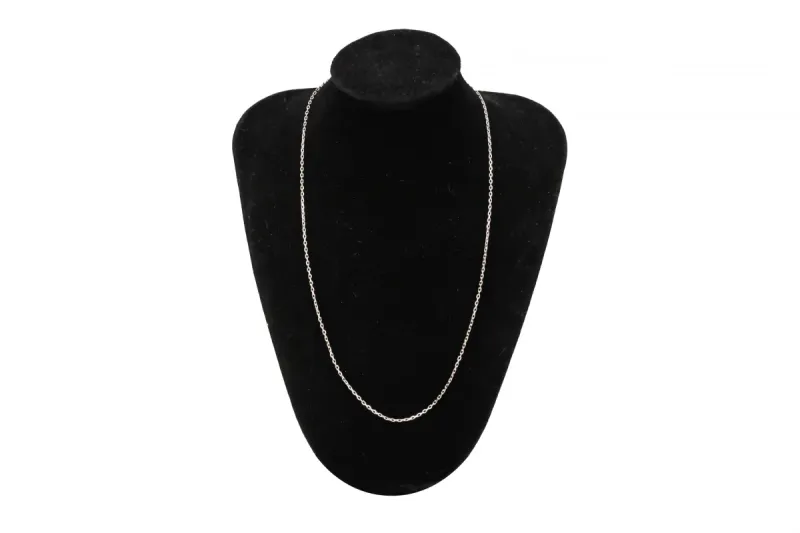 9ct White Gold Anchor Link Chain 16" 2.6g