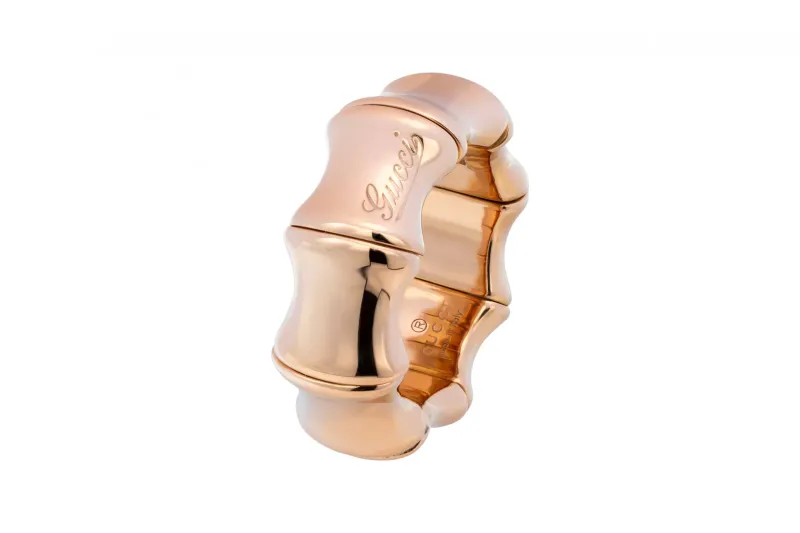 GUCCI 18ct Rose Gold Bamboo Spring Collection Ring Size 12 9g