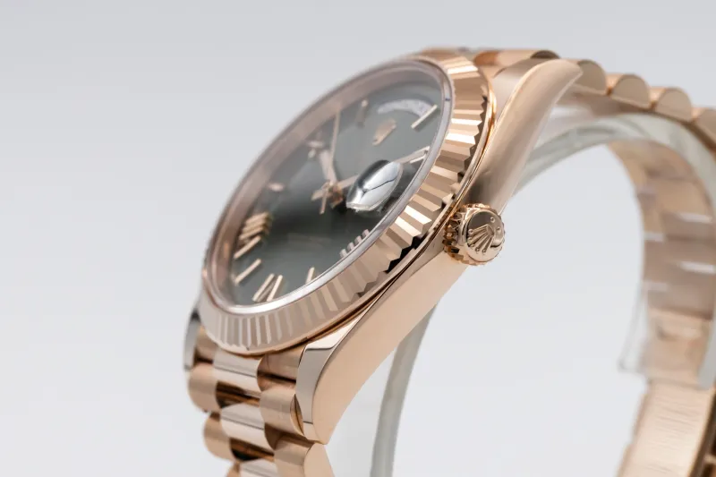 Rolex Day-Date 40mm 'Olive' 18ct Rose Gold Presidential 228235 2022