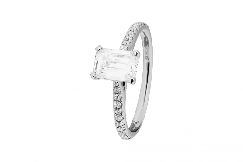 Platinum LAB Diamond Engagement Ring 1.15ct IGI Certified