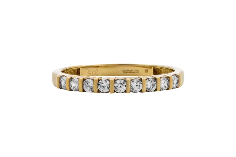 9ct Yellow Gold Diamond Wedding Band 0.30ct