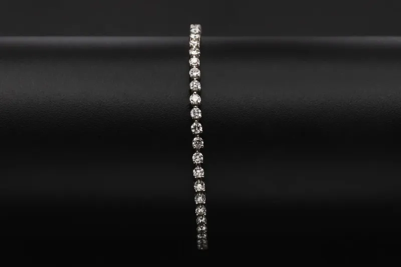 Above Earth 14ct White Gold Diamond Tennis Bracelet 3.35cts