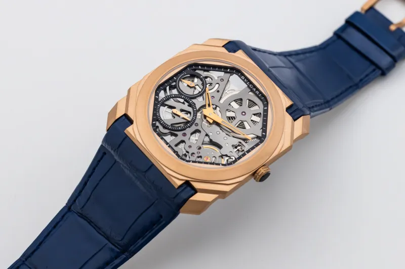 Bvlgari Octo Finissimo Skeleton 40mm Blue Leather 102946 2023