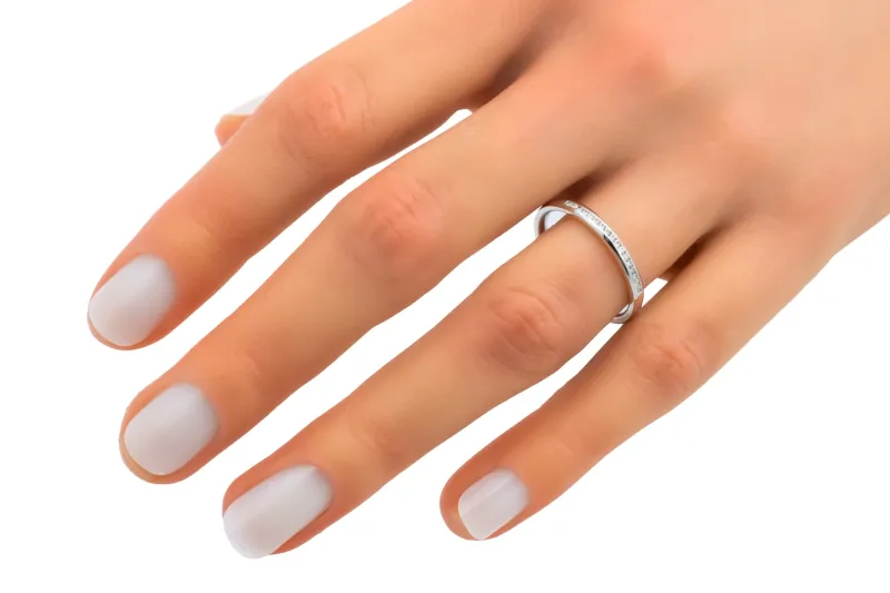 Platinum Eternity Diamond Ring  0.10ct 3.2g