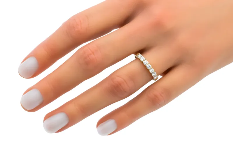 18ct Yellow Gold 7 Diamond Ring 0.50ct