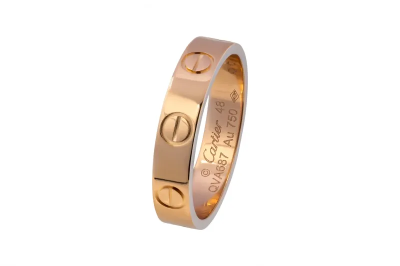Cartier LOVE Small Model 18ct Rose Gold Wedding Ring 750/1000 Size 48