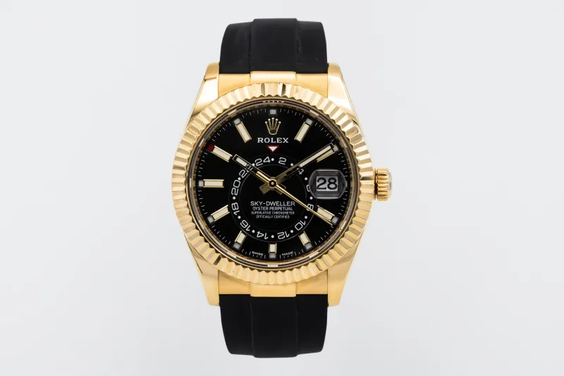 Rolex Sky-Dweller 42mm Black Oysterflex 326238 2021