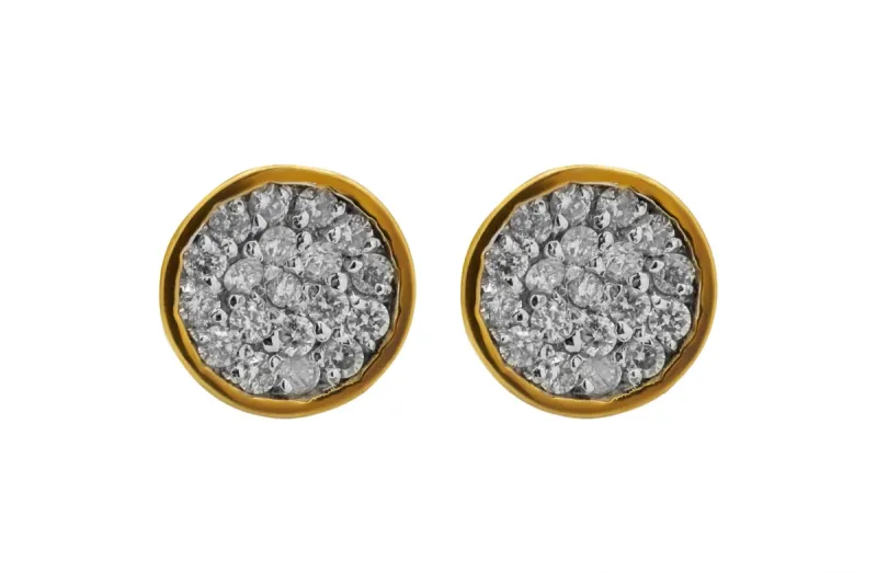 9ct Yellow Gold Diamond Stud Earrings 0.20ct 1.5g