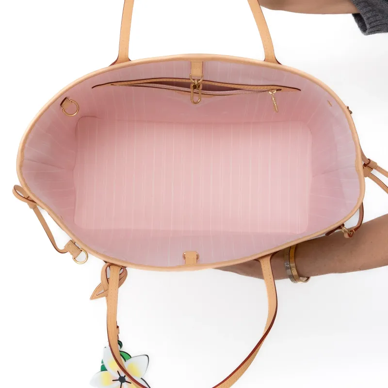 Louis Vuitton Monogram By The Pool Neverfull MM Rose Escale Bag