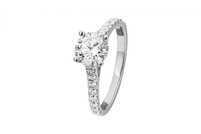 Platinum Brilliant Cut Diamond Engagement Ring 1.40ct F VS2