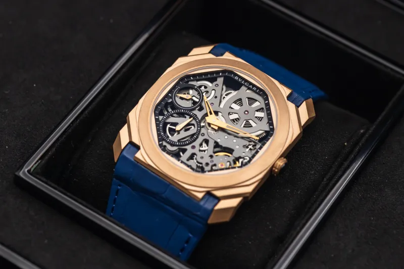 Bvlgari Octo Finissimo Skeleton 40mm Blue Leather 102946 2023