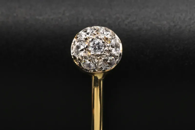 9ct Yellow Gold Baby Cubic Zirconia  Bangle 6g