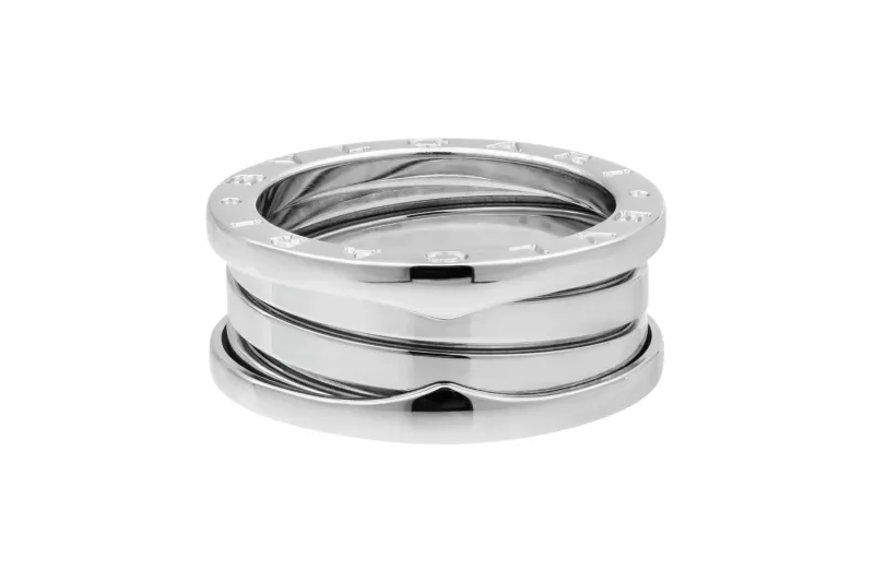 Bvlgari B.zero1 Three Band Ring 18ct White Gold Size 54 (M)
