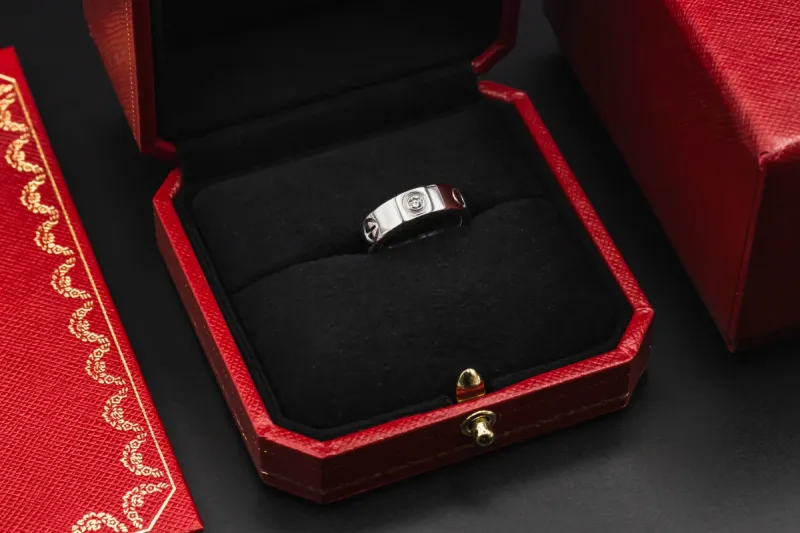 Cartier LOVE Ring Classic Model 1 Diamonds Platinum pt950 Gold Size 50