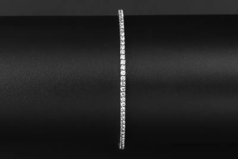 14ct White Gold Diamond Tennis Bracelet 1.88ct