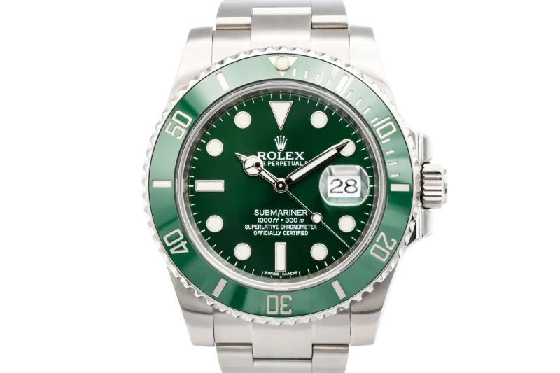 Rolex Submariner Date 40mm 'Hulk' Stainless Steel Oyster 116610LV 2014