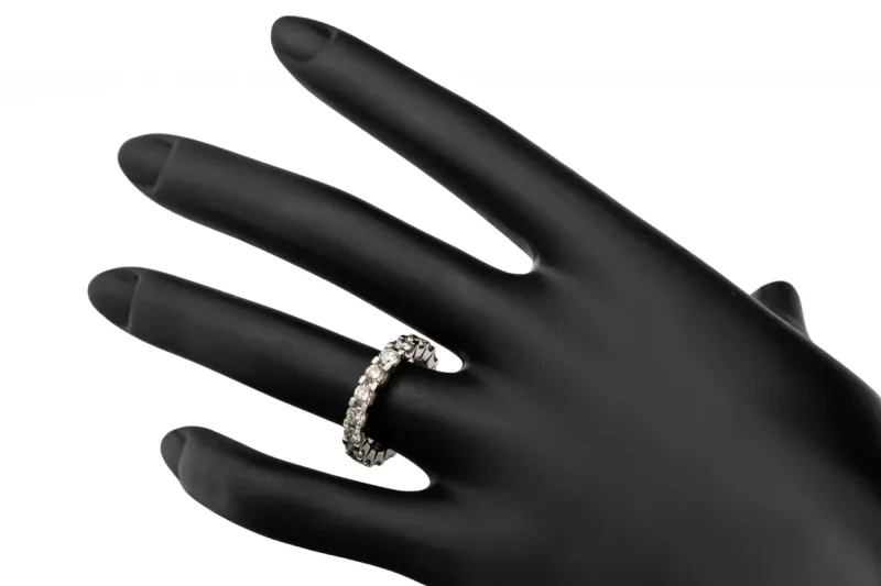Platinum Claw Set Above Earth Lab Grown Diamond Eternity Band 2.50ct