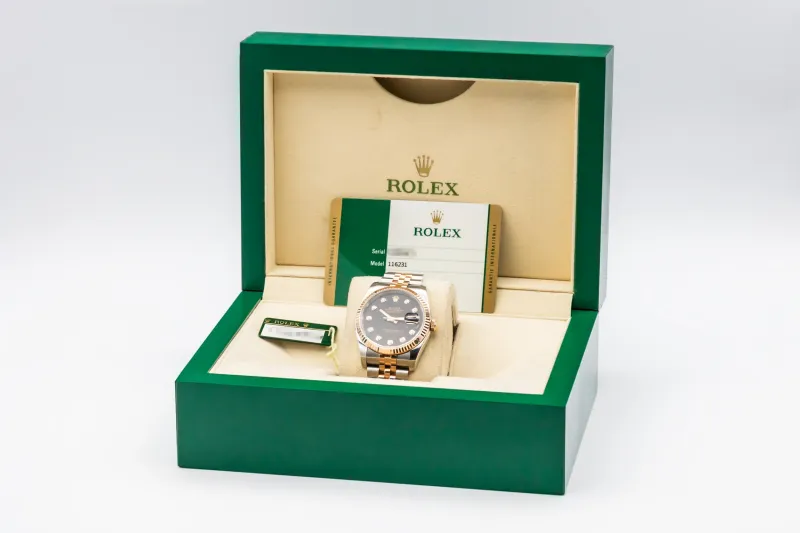 Rolex DateJust 36mm Stainless Steel 18ct Rose Gold Jubilee 116231 2016