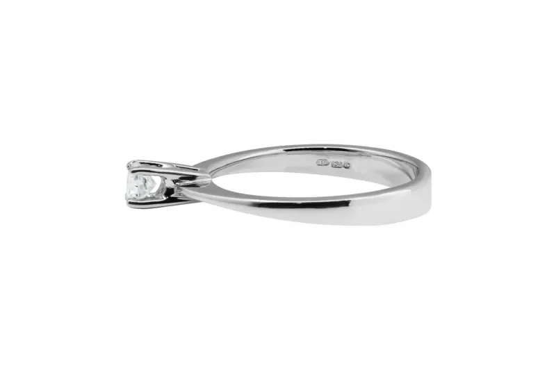 18ct White Gold Diamond Solitaire Engagement Ring 0.20ct