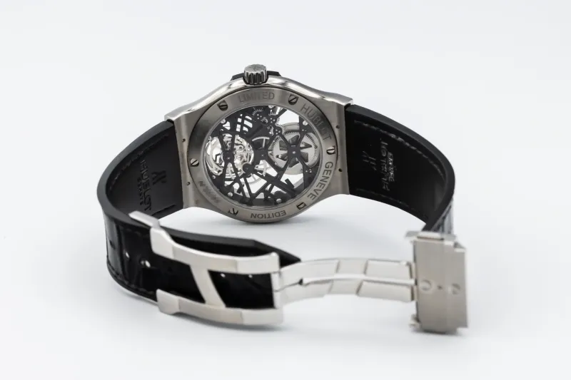 Hublot Classic Fusion Tourbillon 45mm Black Leather 505.NX.0170.LR Circa 2015