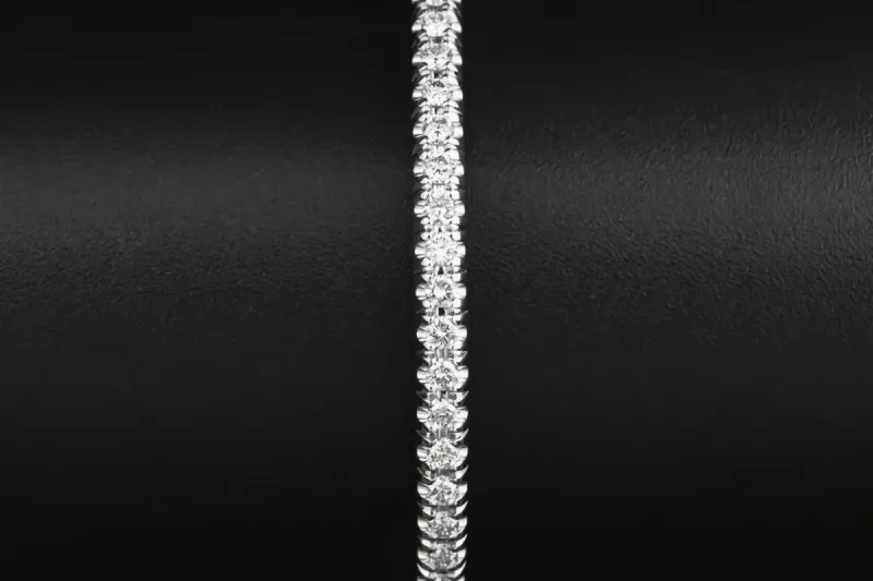 9ct White Gold Diamond Bangle 1.25ct
