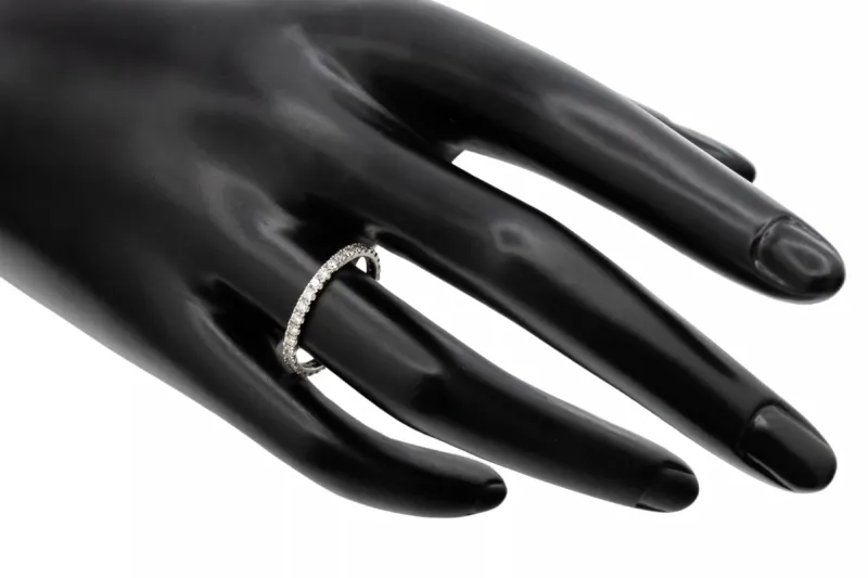 Platinum Diamond Eternity Ring Full Circle Pavé Set Band 0.67ct