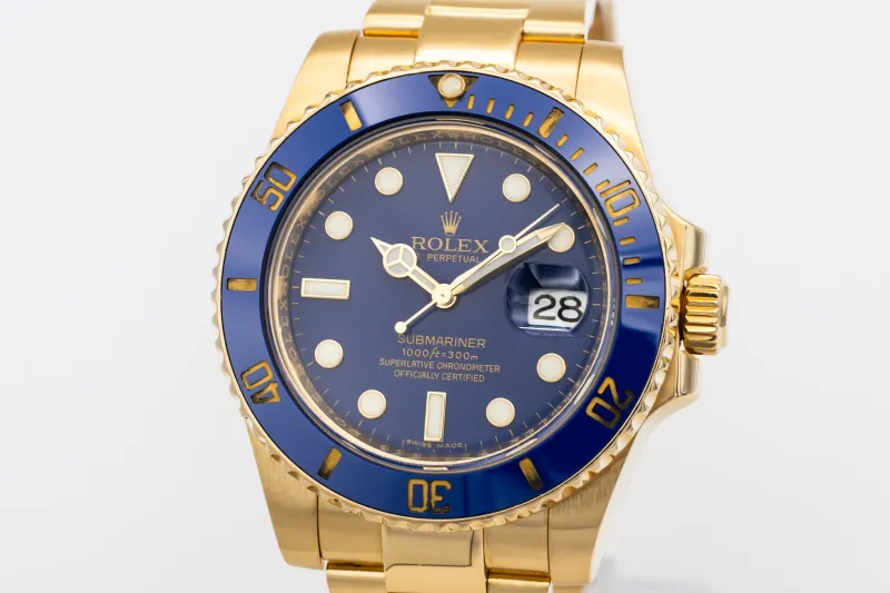 Rolex Submariner 40mm 18ct Yellow Gold Oyster 116618LB 2010