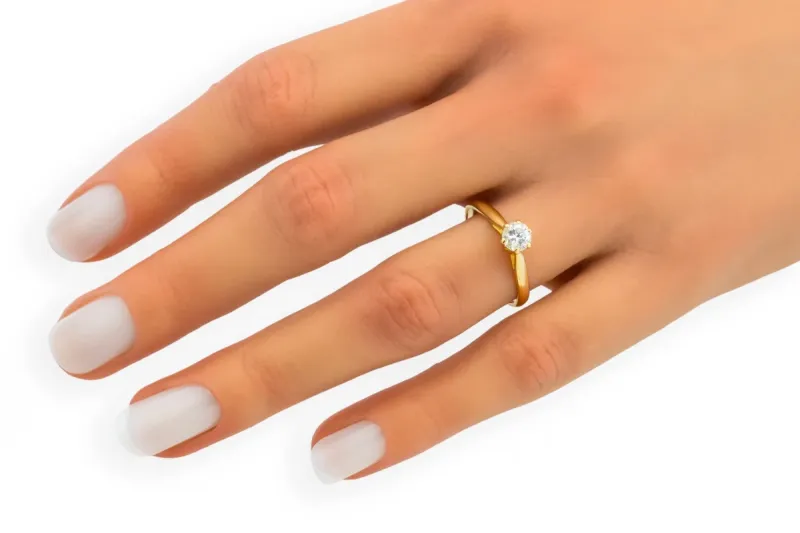 18ct Yellow Gold Diamond Engagement Ring 0.40ct 2.32g