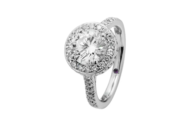 Platinum Halo Diamond Engagement Ring 2.48ct GIA Certified G SI1