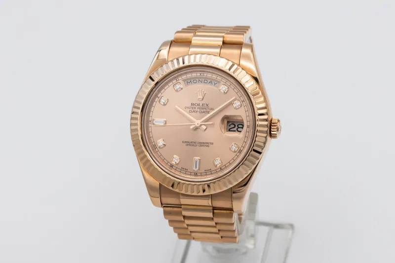 Rolex Day-Date II 41mm 18ct Rose Gold Rose Presidential 218235 2015