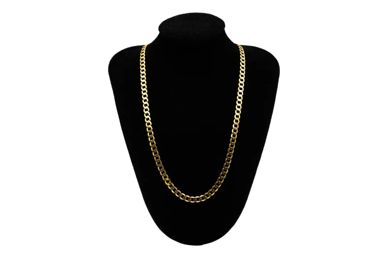 9ct Yellow Gold Flat Curb Chain 18" 5mm 10.6g