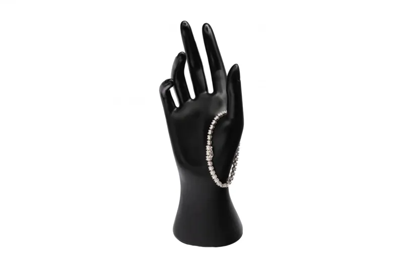 14ct White Gold Round Brilliant Diamond Tennis Bracelet 5.47cts