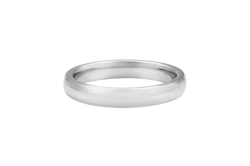 18ct White Gold Traditional Wedding Band 2mm