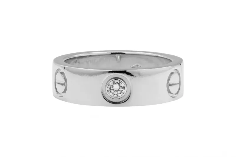 Cartier LOVE Ring Classic Model 1 Diamonds Platinum pt950 Gold Size 50