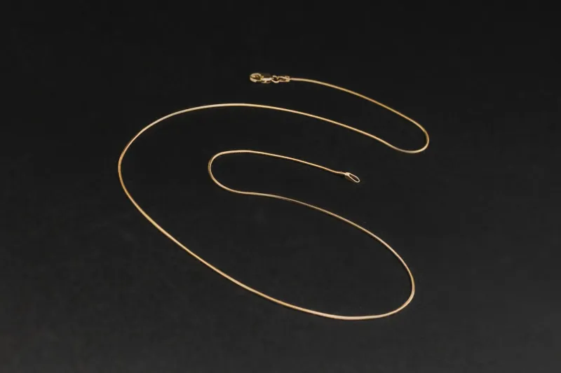 9ct Yellow Gold Snake Link Chain 18" 3.3g