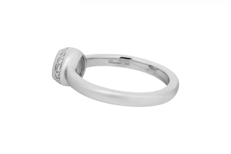Chopard Miss Happy White Gold & Diamond Heart Ring 0.14ct