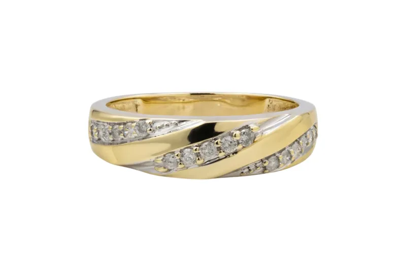 9ct Yellow Gold Ladies Diamond Ring 0.34ct