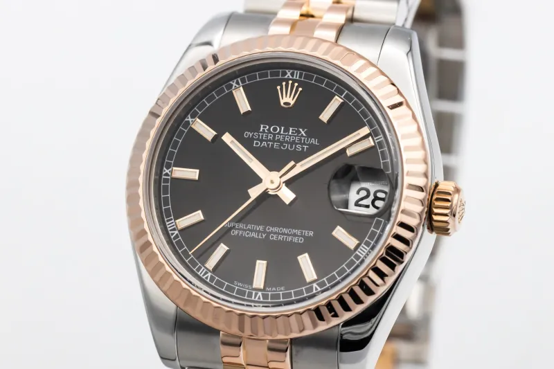 Rolex DateJust 31mm Steel & 18ct Rose Gold Jubilee 178271 2008