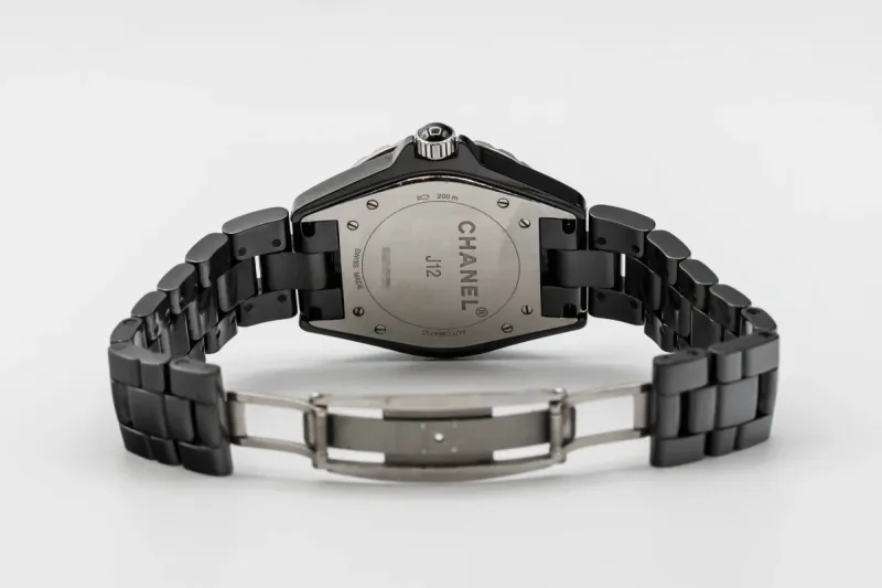 Chanel J12 38mm Black Ceramic Bracelet H0685 Circa 2006
