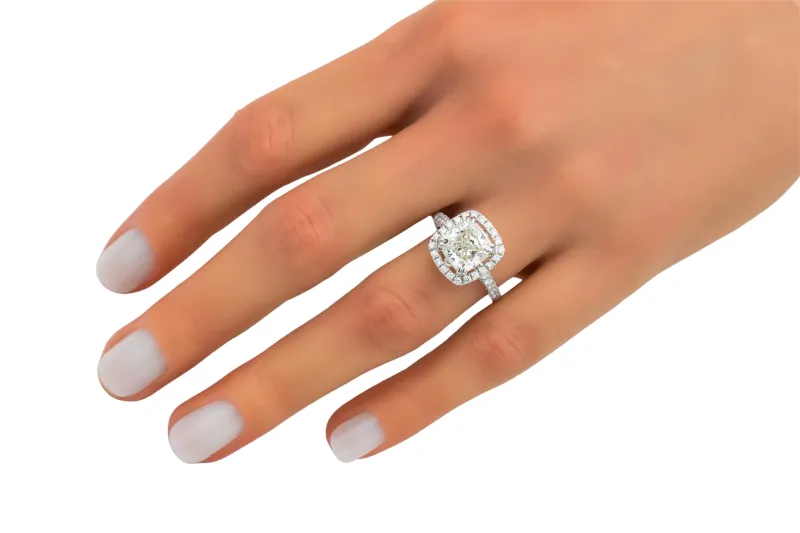 18ct White Gold Diamond Engagement Ring 3.26ct 5g GIA Certified