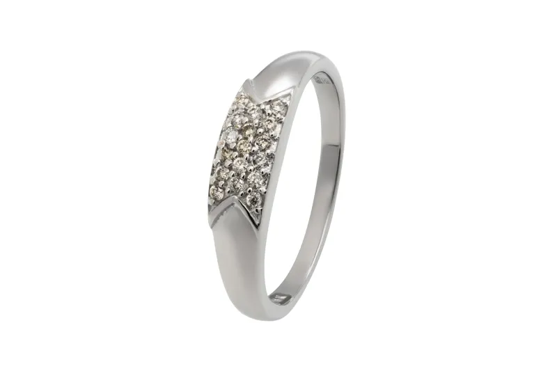 18ct White Gold Micro Pave Diamond Eternity Ring 0.10ct 3g