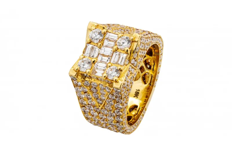 18ct Yellow Gold Diamond Ring 3.88ct VS