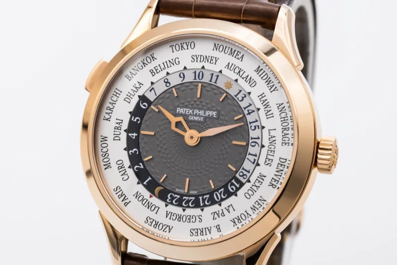 Patek Philippe World Time 39.5mm Brown Leather 5130R-001 Circa 2010