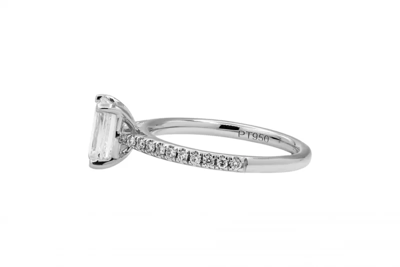 Platinum LAB Diamond Engagement Ring 1.15ct IGI Certified