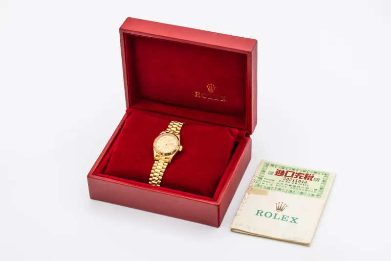 Rolex Lady DateJust 26mm 18ct Yellow Gold Presidential 69178 1992
