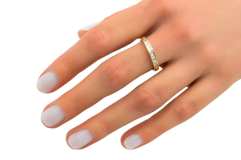 14ct Yellow Gold Eternity Wedding Band 0.30ct