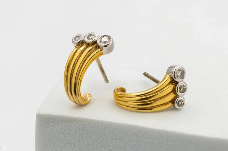18ct Yellow Gold Diamond Stud Earrings 0.10ct